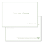 Save-the-Date, grün, 2 Seiten